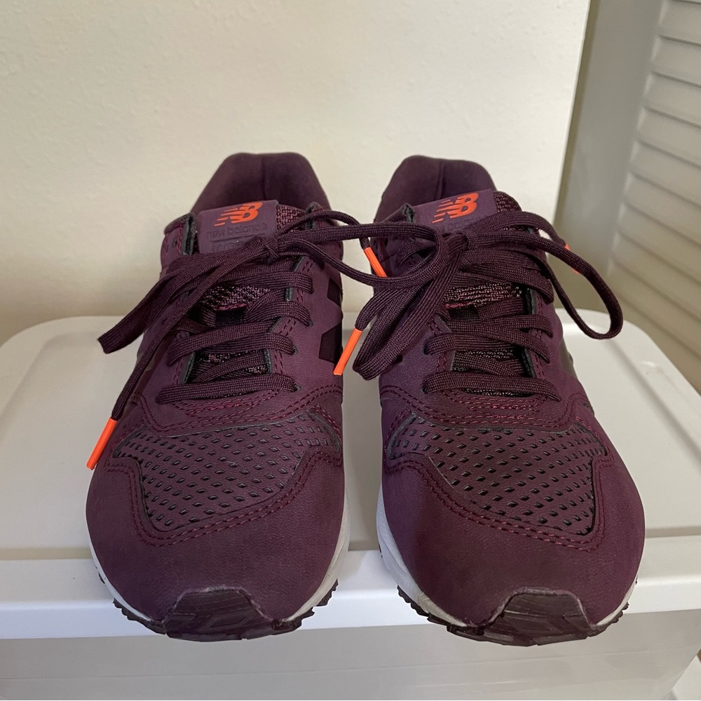 New Balance Women's Sneakers - Burgundy and Orange - Picture 3 of 8